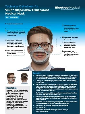 Technical Data Sheet Visib Transparent Medical Mask Front Cover
