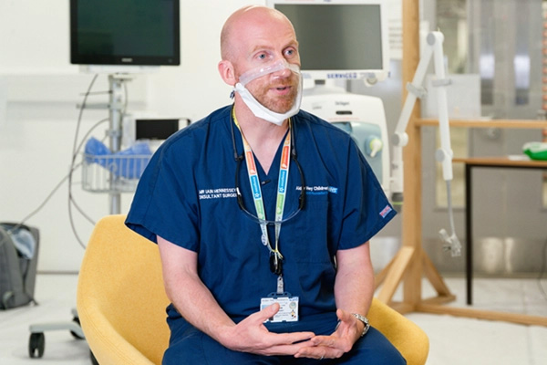 Alder Hey Hospital Colleague wearing the BrillianSee Transparent Medical Mask