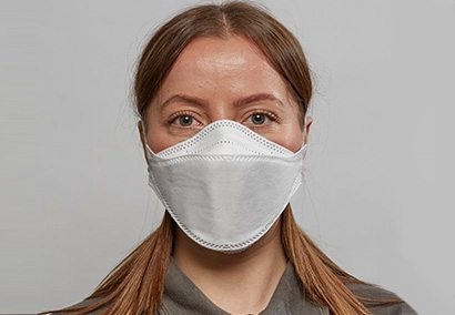 Invisib Disposable FFP2 NR Filtering Half Mask Front Profile